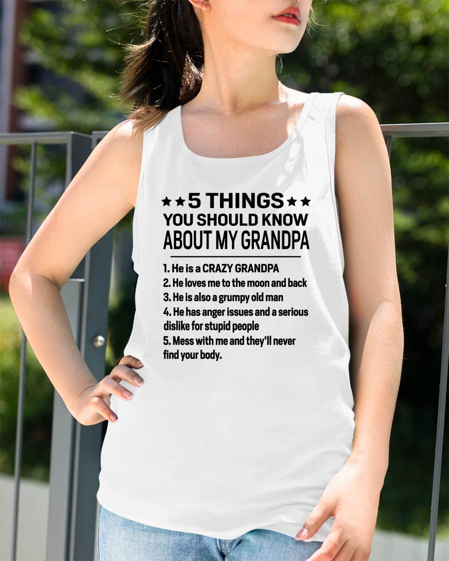 FIVE THINGS YOU SHOULD KNOW ABOUT MY GRANDPA - GIFT FROM GRANDPA - snow00 (SKU2603-134-00)