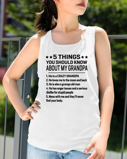 FIVE THINGS YOU SHOULD KNOW ABOUT MY GRANDPA - GIFT FROM GRANDPA - snow00 (SKU2603-134-00)