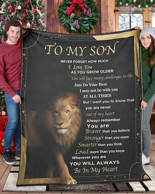 TO MY SON - GIFT FOR SON - Sherpa Fleece Quilt Blanket