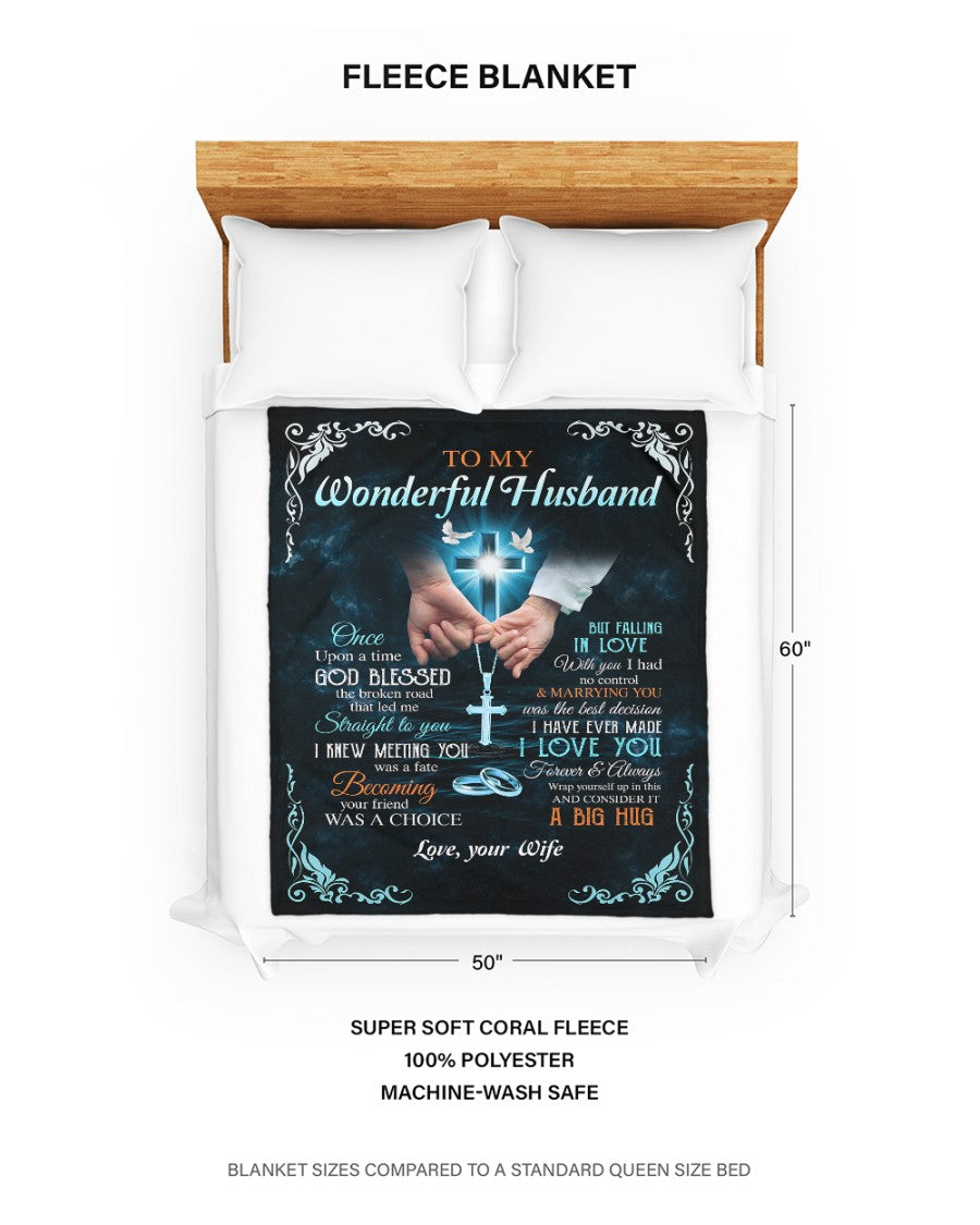 TO MY HUSBAND - GIFT FOR HUSBAND - Sherpa Fleece Quilt Blanket