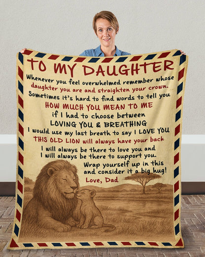 TO MY DAUGHTER - GIFT FOR DAUGHTER - Sherpa Fleece Quilt Blanket
