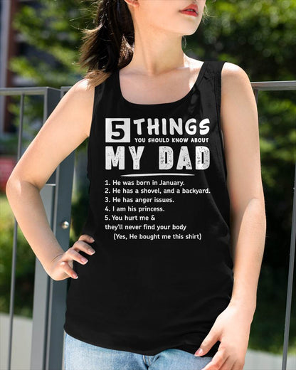 5 THINGS ABOUT MY DAD - PERFECT GIFT FOR YOUR DAUGHTER - GIFT FROM DAD - SNOW01 (SKU12-240-01)
