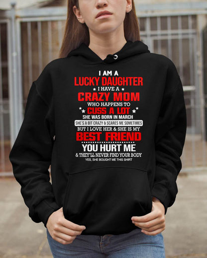MARCH - I'M A LUCKY DAUGHTER - PERFECT GIFT FOR YOUR DAUGHTER - GIFT FROM MOM - SNOW03 (SKU12-241-03)
