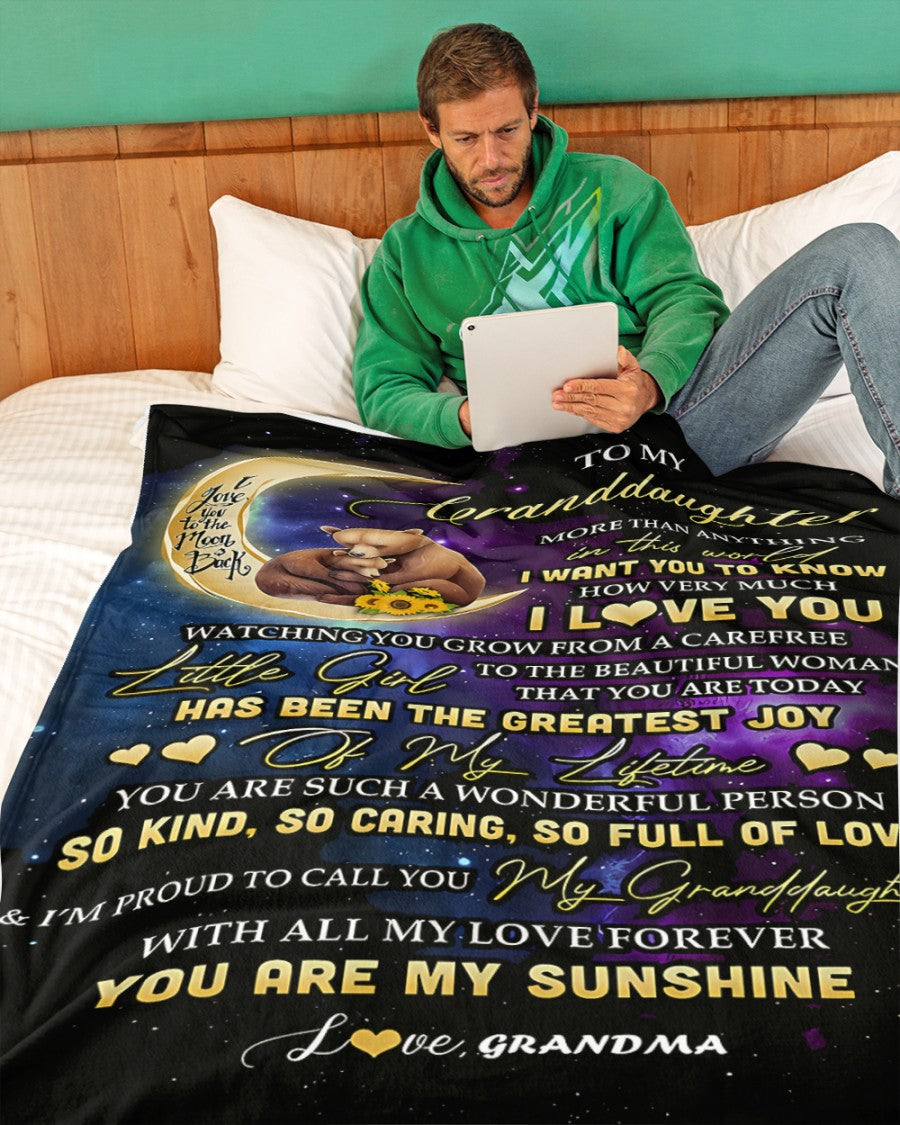 BLANKET FOR GRANDDAUGHTER – COMFORT & WARMTH GIFT FROM GRANDMA  Sherpa Fleece Quilt Blanket NTTD00 (SKUB-BLK-GMD3)