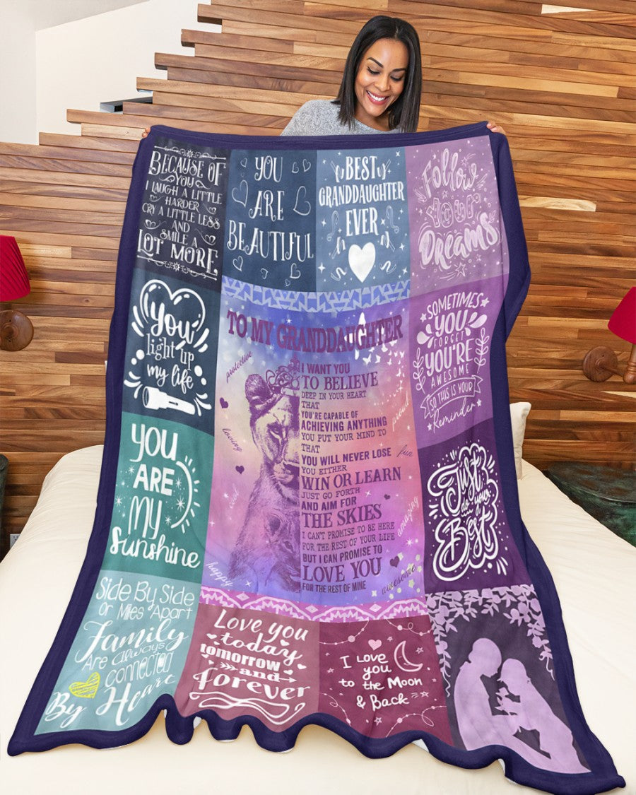 BLANKET FOR GRANDDAUGHTER – COMFORT & WARMTH GIFT FROM GRANDPARENTS  Sherpa Fleece Quilt Blanket SNOW (SKUB11-BLK-04)