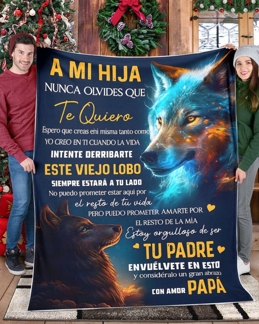 Manta para Hija – Regalo de Consuelo y Calidez de Papá Manta Acolchada de Forro Polar Sherpa NTTDsp (SKUB11-71)