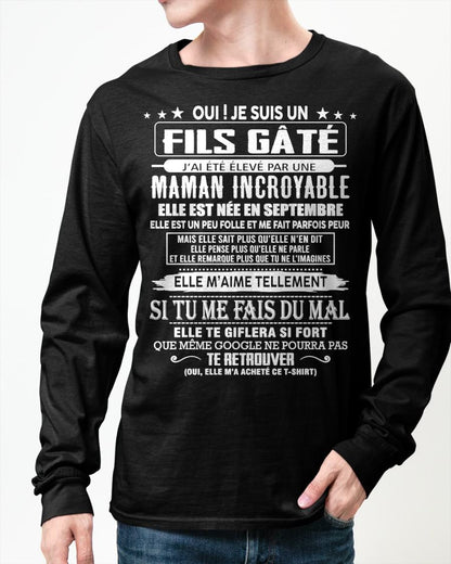 SEPTEMBRE - FILS GÂTÉ – CADEAU DE MAMAN - SNOW09 (SKU26T-0172-09)