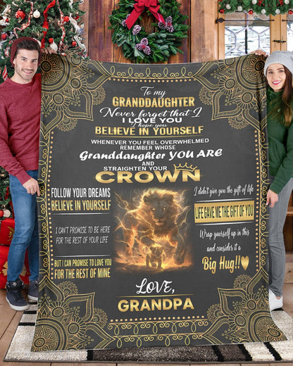BLANKET FOR GRANDDAUGHTER – COMFORT & WARMTH GIFT FROM GRANDPA  Sherpa Fleece Quilt Blanket NTTD00 (SKUB11-125)