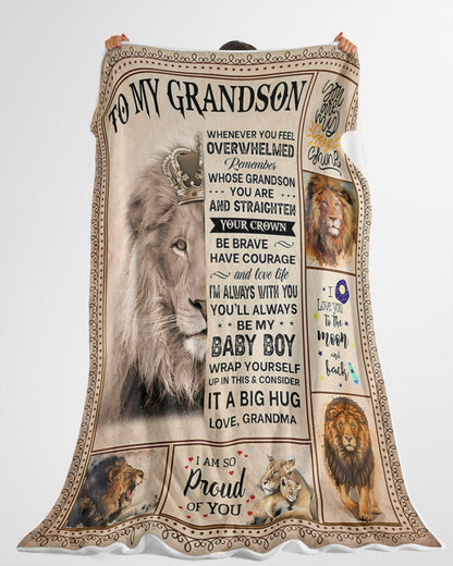 BLANKET FOR GRANDSON – COMFORT & WARMTH GIFT FROM GRANDMA  Sherpa Fleece Quilt Blanket SNOW00 (SKUB12-BLK-02)