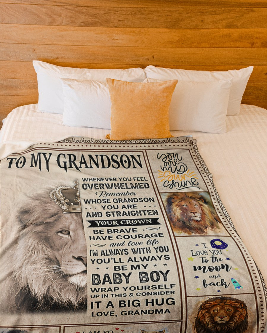 BLANKET FOR GRANDSON – COMFORT & WARMTH GIFT FROM GRANDMA  Sherpa Fleece Quilt Blanket SNOW00 (SKUB12-BLK-02)