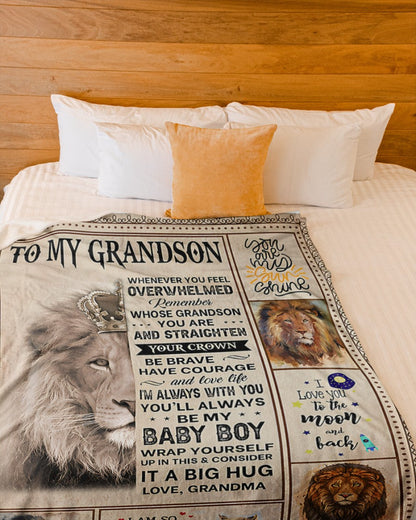 BLANKET FOR GRANDSON – COMFORT & WARMTH GIFT FROM GRANDMA  Sherpa Fleece Quilt Blanket SNOW00 (SKUB12-BLK-02)