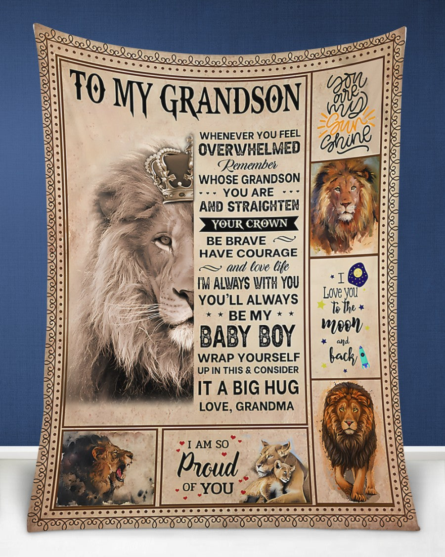 BLANKET FOR GRANDSON – COMFORT & WARMTH GIFT FROM GRANDMA  Sherpa Fleece Quilt Blanket SNOW00 (SKUB12-BLK-02)