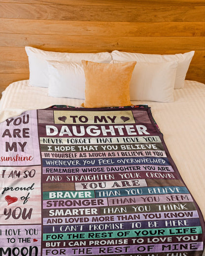 BLANKET FOR DAUGHTER – COMFORT & WARMTH GIFT FROM DAD Sherpa Fleece Quilt Blanket SNOW00