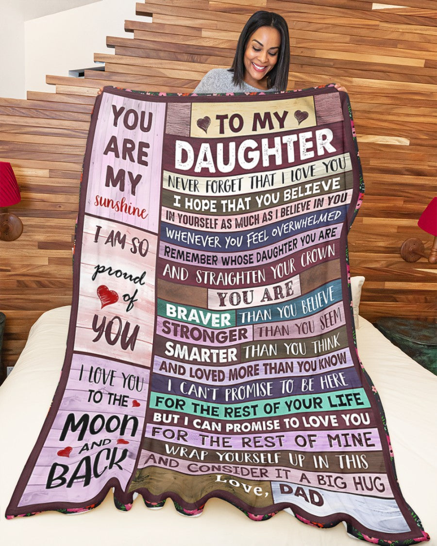 BLANKET FOR DAUGHTER – COMFORT & WARMTH GIFT FROM DAD Sherpa Fleece Quilt Blanket SNOW00