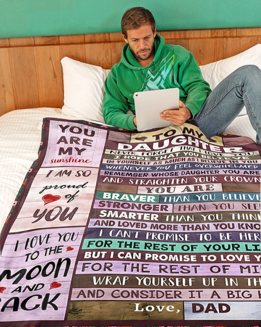 BLANKET FOR DAUGHTER – COMFORT & WARMTH GIFT FROM DAD Sherpa Fleece Quilt Blanket SNOW00