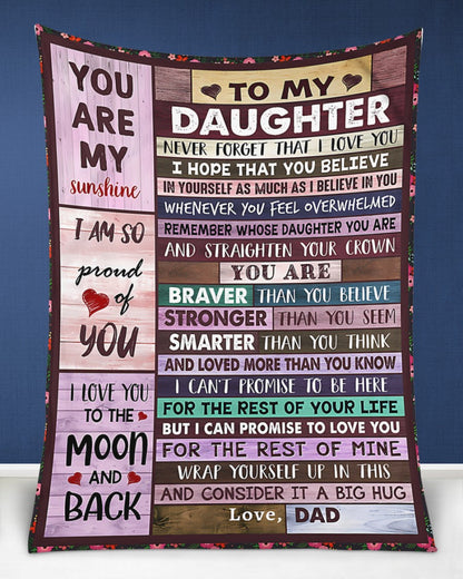 BLANKET FOR DAUGHTER – COMFORT & WARMTH GIFT FROM DAD Sherpa Fleece Quilt Blanket SNOW00