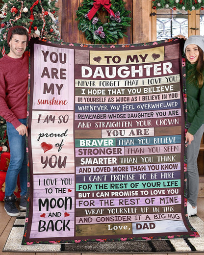 BLANKET FOR DAUGHTER – COMFORT & WARMTH GIFT FROM DAD Sherpa Fleece Quilt Blanket SNOW00