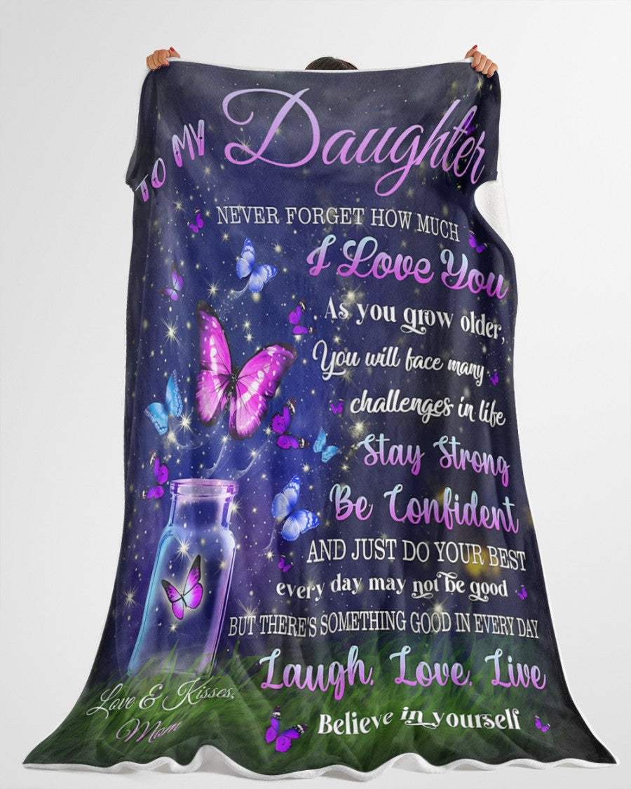 BLANKET FOR DAUGHTER – COMFORT & WARMTH GIFT FROM MOM Sherpa Fleece Quilt Blanket SNOW00 (SKUB12-123)