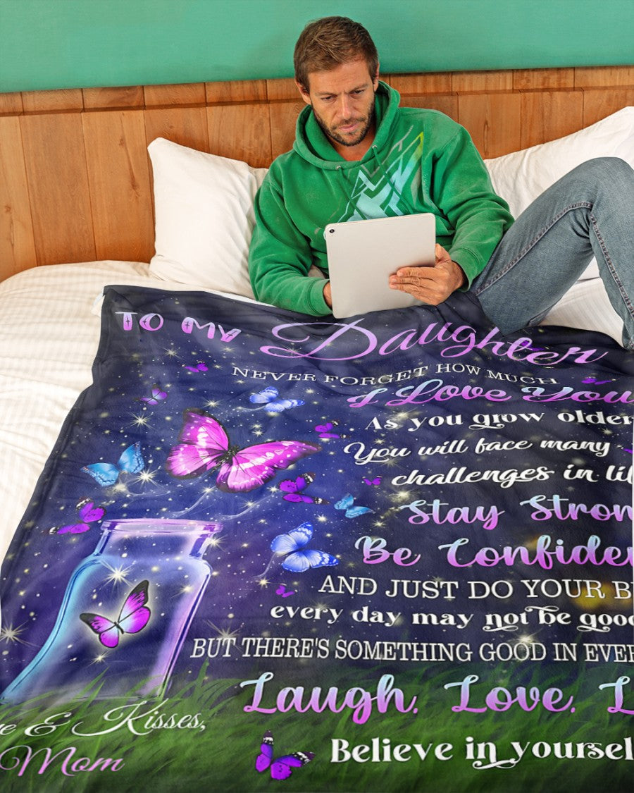 BLANKET FOR DAUGHTER – COMFORT & WARMTH GIFT FROM MOM Sherpa Fleece Quilt Blanket SNOW00 (SKUB12-123)