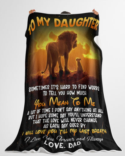 BLANKET FOR DAUGHTER – COMFORT & WARMTH GIFT FROM DAD Sherpa Fleece Quilt Blanket SNOW00