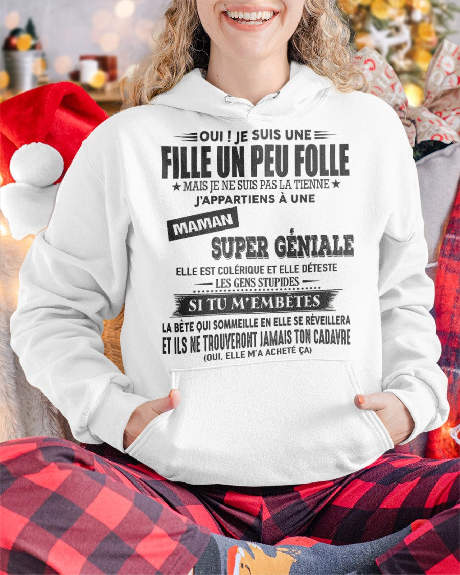 T-SHIRT JE SUIS UNE FILLE CHANCEUSE – CADEAU TOUCHANT DE MAMAN INCROYABLE - frSNOW00