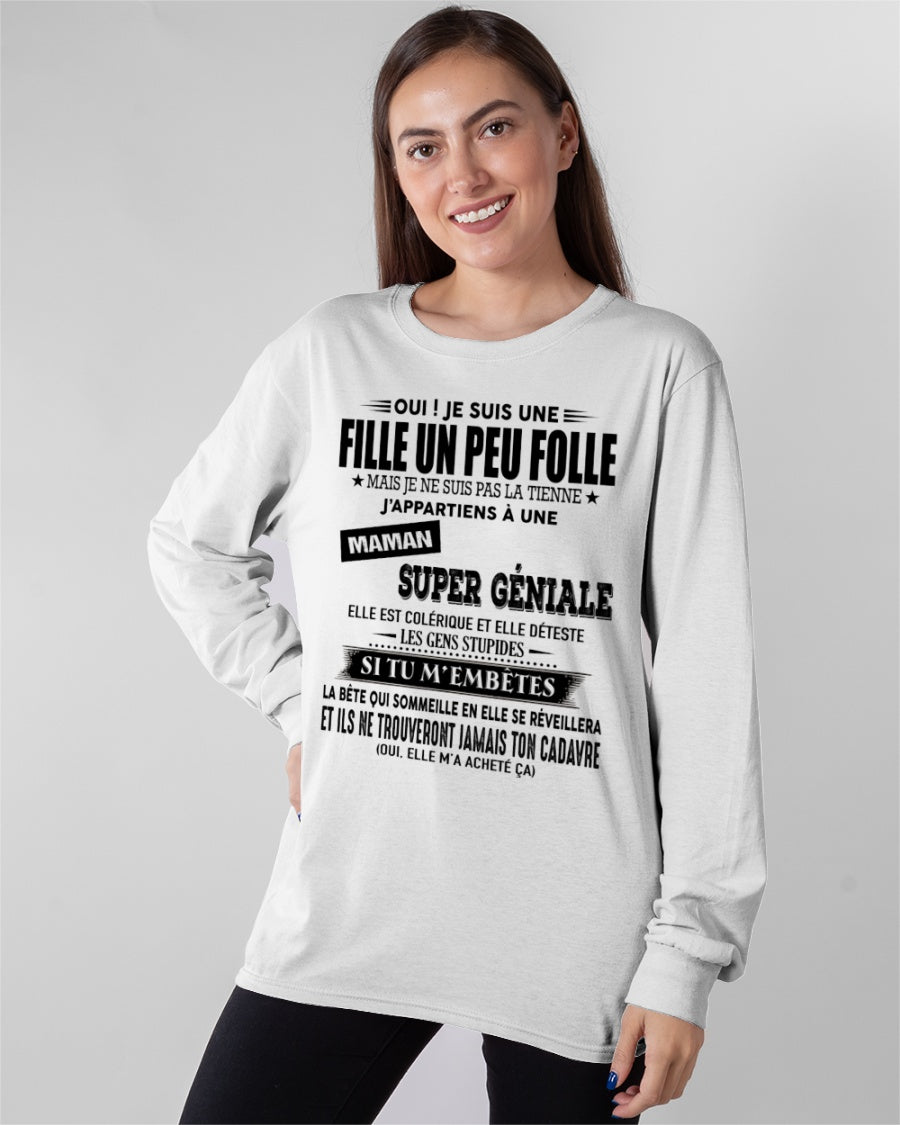 T-SHIRT JE SUIS UNE FILLE CHANCEUSE – CADEAU TOUCHANT DE MAMAN INCROYABLE - fr00 / SNOW00
