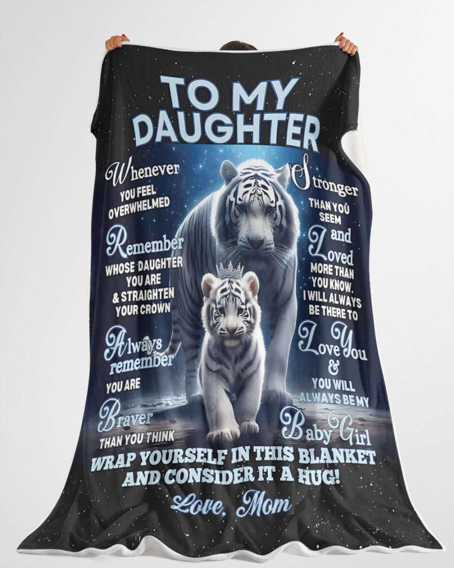 BLANKET FOR DAUGHTER – COMFORT & WARMTH GIFT FROM MOM Sherpa Fleece Quilt Blanket SNOW00 (SKUB12-153)