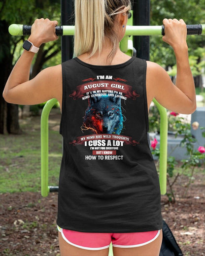 AUGUST - KIND, GENEROUS AND LOVING GIRL - BIRRTHDAY T-SHIRT FOR WOMAN - SNOW08 (SKU12-300-08)