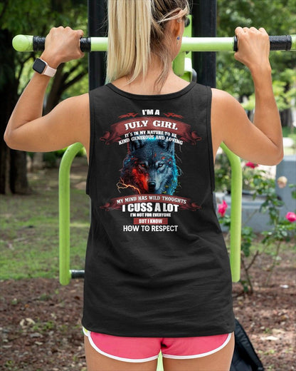 JULY - KIND, GENEROUS AND LOVING GIRL - BIRRTHDAY T-SHIRT FOR WOMAN - SNOW07 (SKU12-300-07)