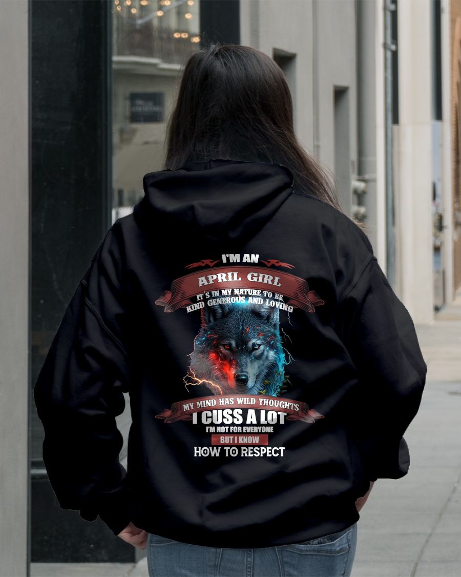 APRIL - KIND, GENEROUS AND LOVING GIRL - BIRRTHDAY T-SHIRT FOR WOMAN - SNOW04 (SKU12-300-04)