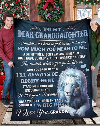 Special Gift For Your Granddaughter Blanket - From Grandpa (SKUB10-103) FULL