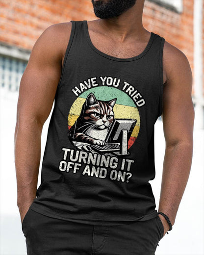 Tech Support Humor I Cat Tech Engineer I Computer IT Guy T-Shirt