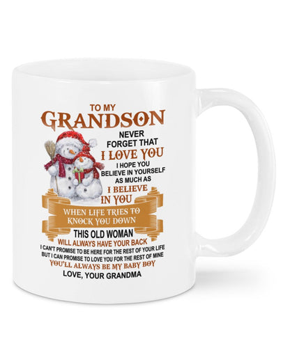 TO GRANDSON MUG 01 - GIFT FROM GRANDMA - snow00