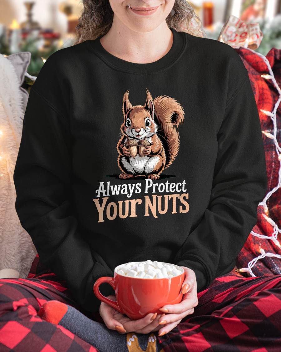Always Protect Your Nuts Forest Animal Pet Cute Squirrel Premium T-Shirt