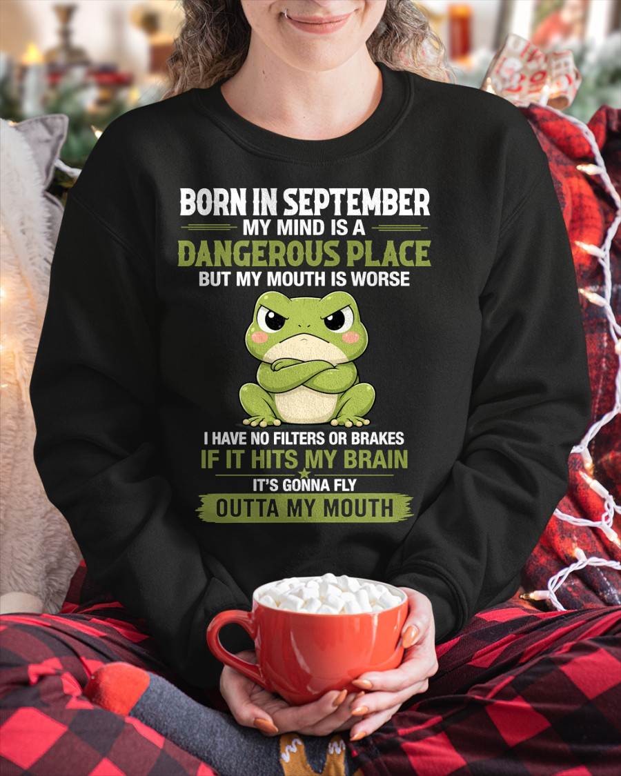 SEPTEMBER SHIRT, MY MIND IS A DANGEROUS PLACE - SNOW09 (SKU2605-116-09)