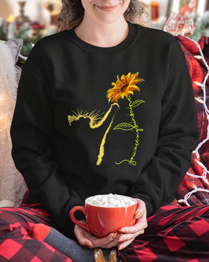 Cat Sunflower Gifts for Cat Lovers, Cat Mom, Cat Lady, Women T-Shirt (SKU-SNOW-04)