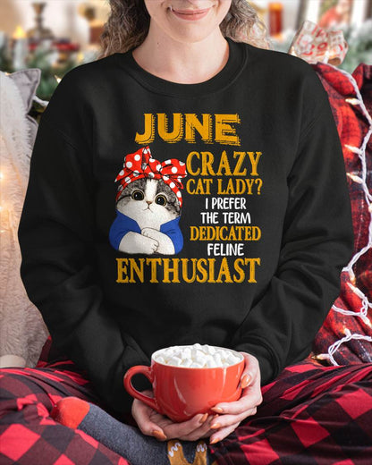 JUNE SHIRT, I PREFER THE TERM DEDICATED FELINE ENTHUSIAST - SNOW06 (SKU2607-315-06)