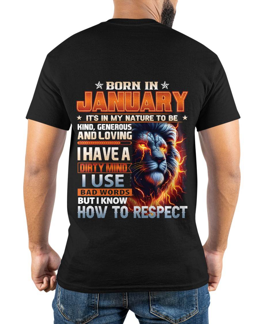 JANUARY, I KNOW HOW TO RESPECT – SNOW MALE01 (SKU08-84-01)