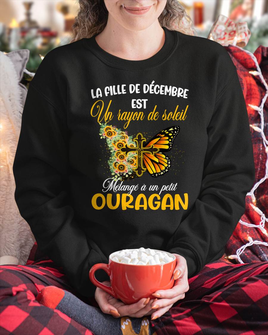 DÉCEMBRE SHIRT Un rayon de soleil Mélangé à un petit OURAGAN - SNOW12 (SKU2603-153-12)
