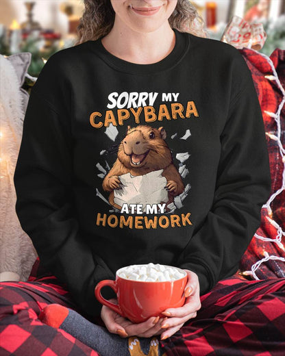 Sorry My Capybara Ate My Homework - Funny Capy Rodent Animal T-Shirt