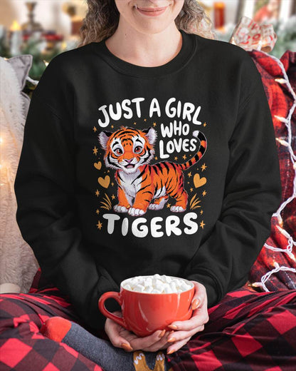 Just a Girl Who Loves Tigers Cute Tiger T-Shirt