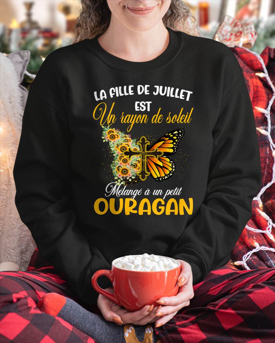 JUILLET SHIRT Un rayon de soleil Mélangé à un petit OURAGAN - SNOW07 (SKU2603-153-07)