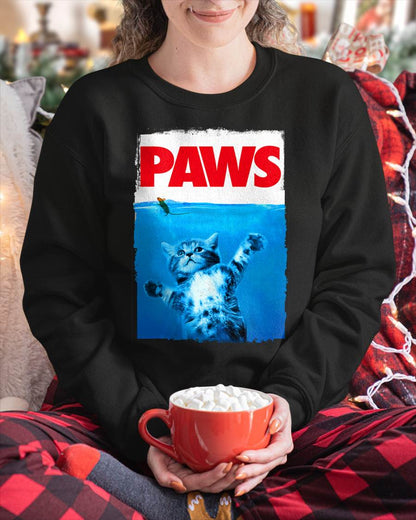 xiongying Paws Cat and Mouse Top, Cute Funny Cat Lover Parody T-Shirt