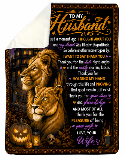 Special Gift For Your Husband Blanket - From Wife (SKU2608-492)