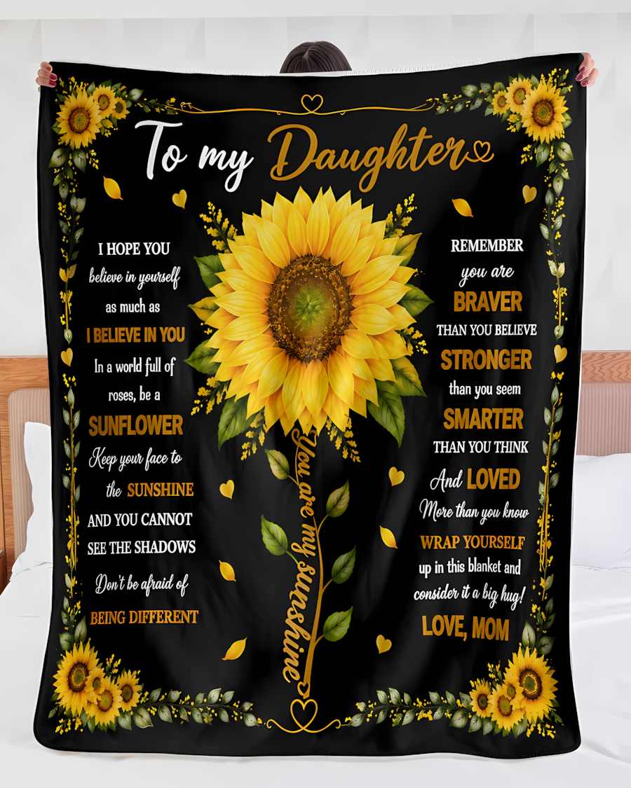 Special Gift For Your Daughter Blanket - From Mom (SKU2608-256)