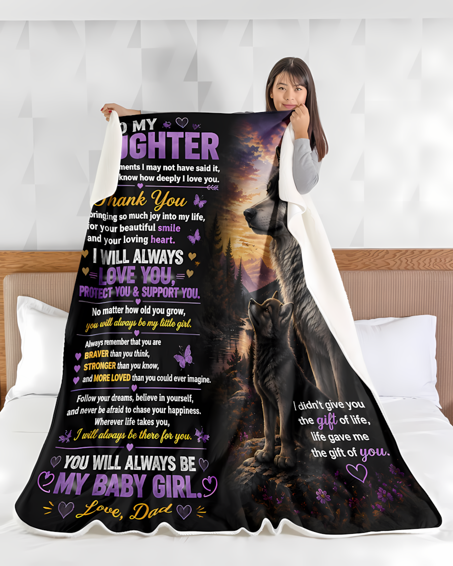 Special Gift For Your Daughter Blanket - From Dad (SKU2608-397)