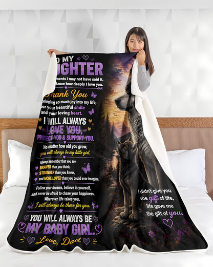 Special Gift For Your Daughter Blanket - From Dad (SKU2608-397)