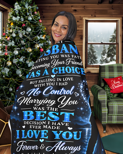 BLANKET FOR HUSBAND – COMFORT & WARMTH GIFT FROM WIFE- SNOW00 (SKU2609-190)
