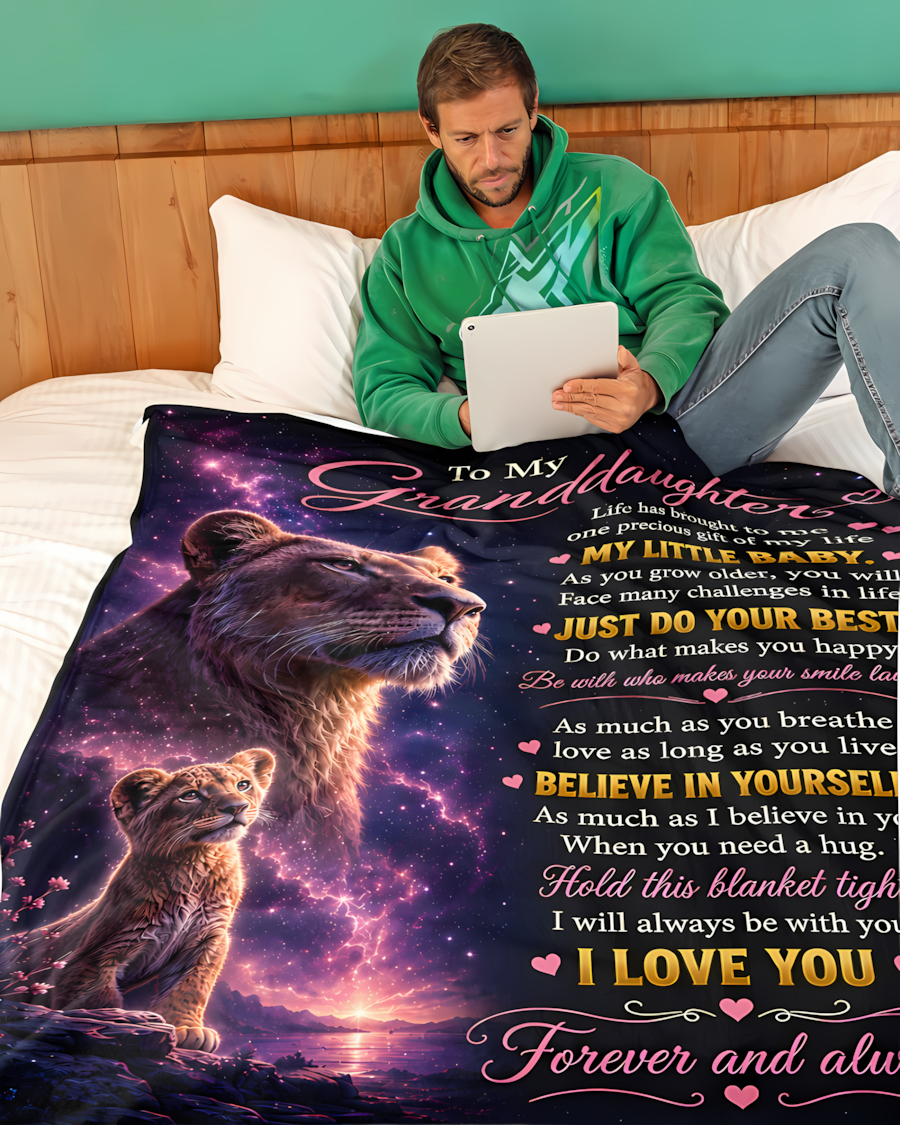 Special Gift For Your Granddaughter Blanket - From Mom (SKU2608-224)
