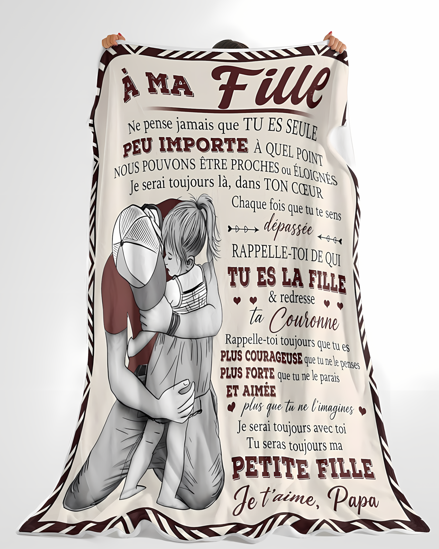 Couverture Cadeau Spécial Pour Votre Fille - De la part de Papa (SKU2606-190)